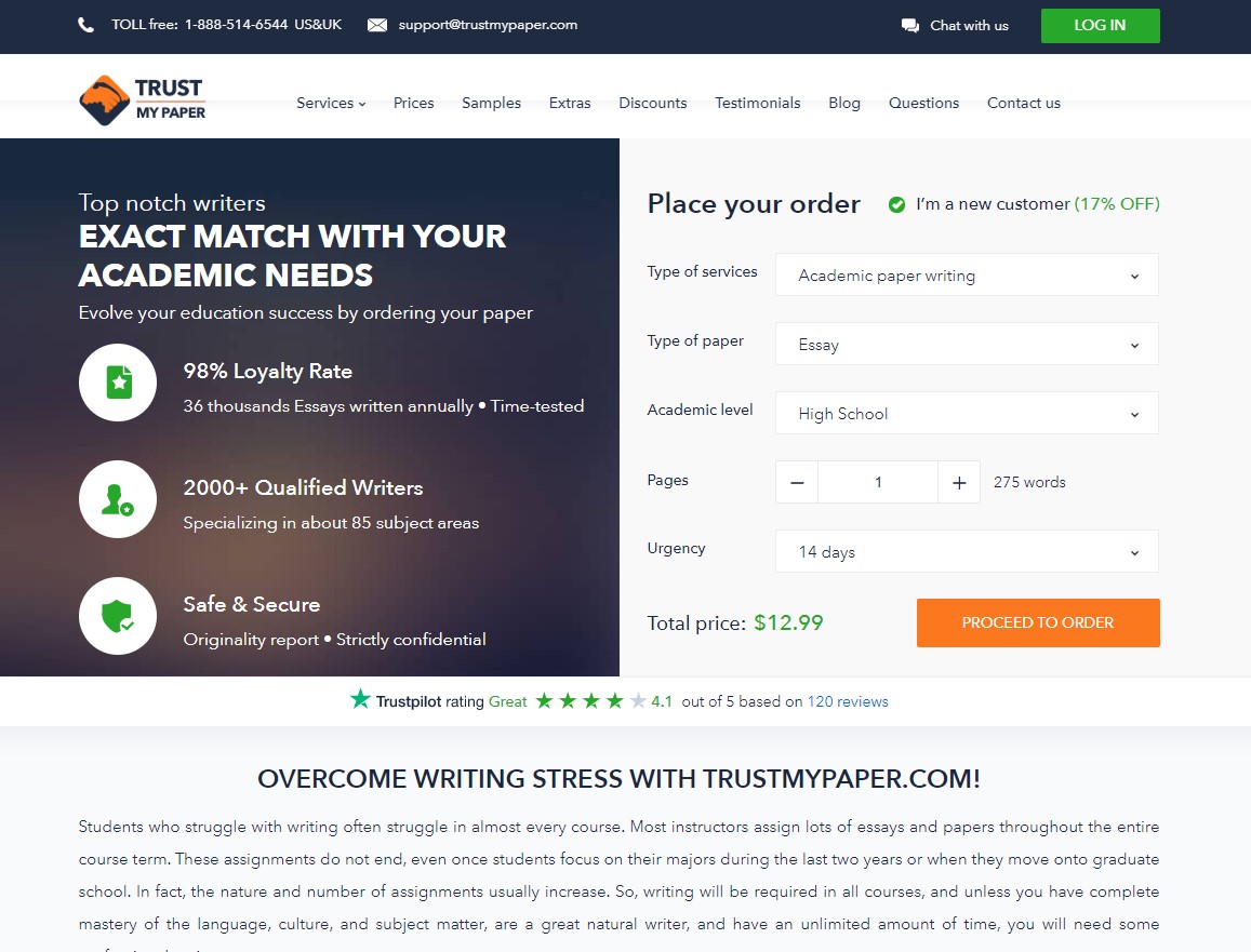 TrustMyPaper.com Review Main Page