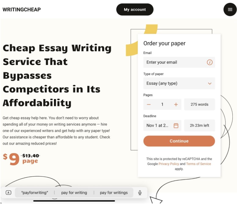 Best personal statement writing service WritingCheap.com